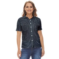  Stars Rotation  Women s Short Sleeve Double Pocket Shirt