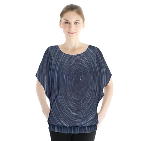  Stars Rotation  Batwing Chiffon Blouse by artworkshop