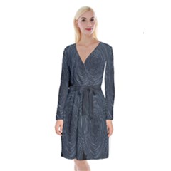  Stars Rotation  Long Sleeve Velvet Front Wrap Dress by artworkshop