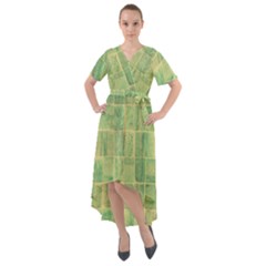 Bathroom Ceramic  Front Wrap High Low Dress