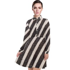  Zebra Pattern  Long Sleeve Chiffon Shirt Dress by artworkshop