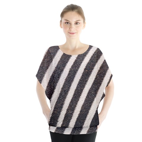  Zebra Pattern  Batwing Chiffon Blouse by artworkshop