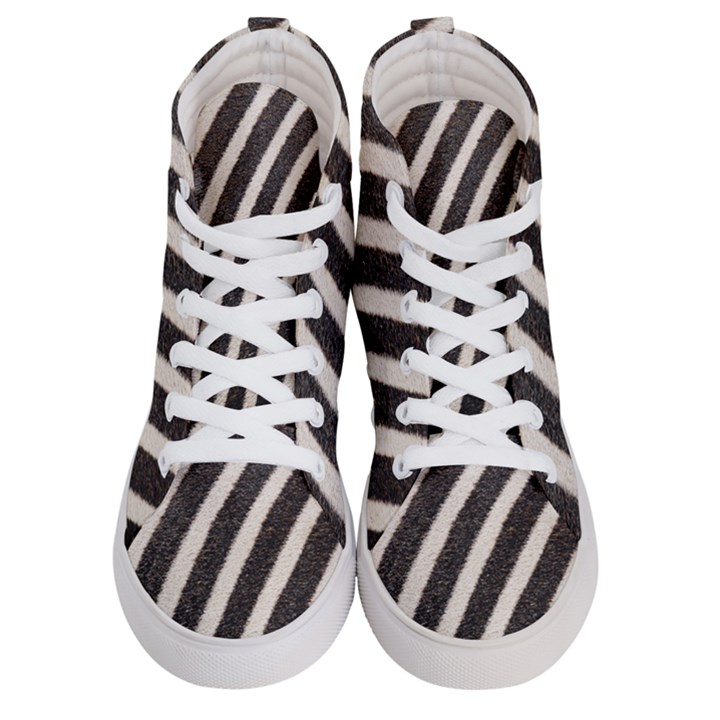  Zebra Pattern  Men s Hi-Top Skate Sneakers