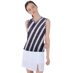  Zebra Pattern  Women s Sleeveless Sports Top by artworkshop