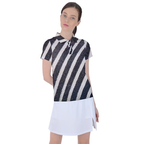  Zebra Pattern  Women s Polo Tee by artworkshop