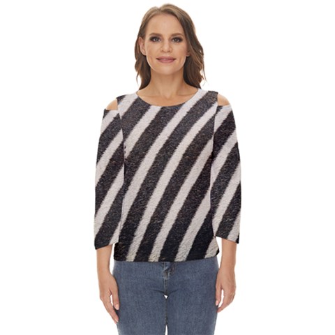  Zebra Pattern  Cut Out Wide Sleeve Top by artworkshop