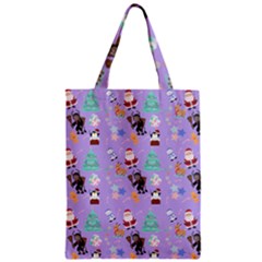 Purple Krampus Christmas Zipper Classic Tote Bag