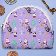 Purple Krampus Christmas Horseshoe Style Canvas Pouch