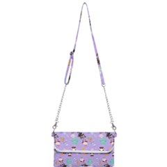 Purple Krampus Christmas Mini Crossbody Handbag