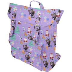 Purple Krampus Christmas Buckle Up Backpack