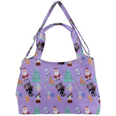 Purple Krampus Christmas Double Compartment Shoulder Bag