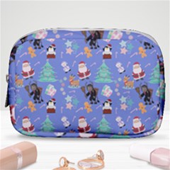 Blue Krampus Christmas Make Up Pouch (small)