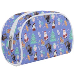 Blue Krampus Christmas Make Up Case (large)