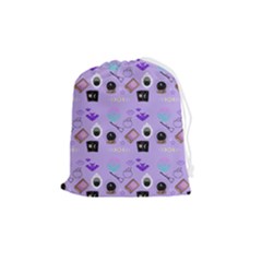 Pale Purple Goth Drawstring Pouch (medium)