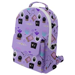 Pale Purple Goth Flap Pocket Backpack (small)