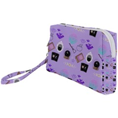 Pale Purple Goth Wristlet Pouch Bag (small)