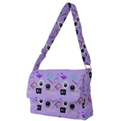 Pale Purple Goth Full Print Messenger Bag (l)