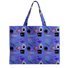 Pale Blue Goth Zipper Mini Tote Bag