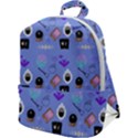 Pale Blue Goth Zip Up Backpack View1