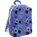 Pale Blue Goth Zip Up Backpack View2