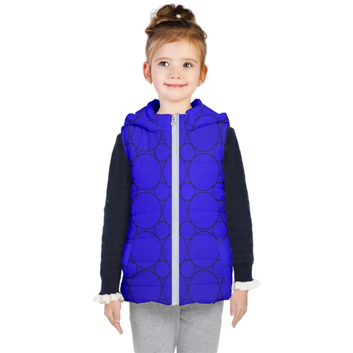 Background-blue Kids  Hooded Puffer Vest