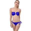 Background-blue Twist Bandeau Bikini Set View1