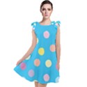 Blue Polkadot Tie Up Tunic Dress View1