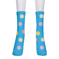 Blue Polkadot Crew Socks by nate14shop