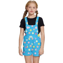 Blue Polkadot Kids  Short Overalls