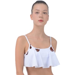 Chocolate Frill Bikini Top