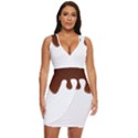 Chocolate Draped Bodycon Dress View1