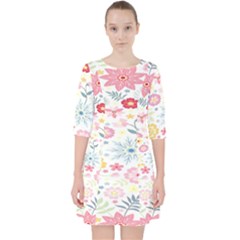 Graphic Art Quarter Sleeve Pocket Dress by nate14shop