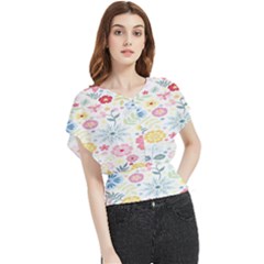 Graphic Art Butterfly Chiffon Blouse