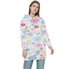 Graphic Art Women s Long Oversized Pullover Hoodie by nate14shop