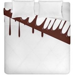 Illustration-chocolate-dropping-chocolate-background-vector Duvet Cover Double Side (king Size) by nate14shop