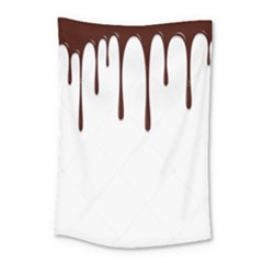 Illustration-chocolate-dropping-chocolate-background-vector Small Tapestry by nate14shop