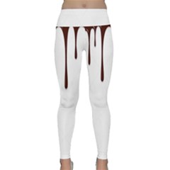 Illustration-chocolate-dropping-chocolate-background-vector Lightweight Velour Classic Yoga Leggings by nate14shop