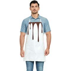 Illustration-chocolate-dropping-chocolate-background-vector Kitchen Apron by nate14shop