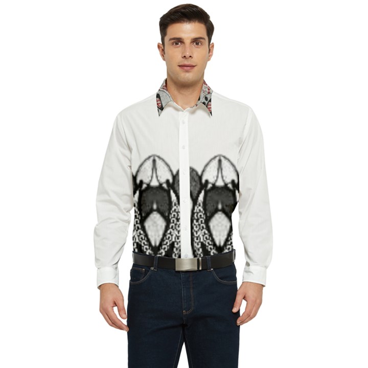 IM Fourth Dimension Black White Men s Long Sleeve  Shirt