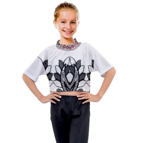 Im Fourth Dimension Black White Kids Mock Neck Tee by imanmulyana