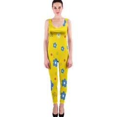 Floral Yellow One Piece Catsuit by nate14shop