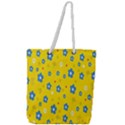 Floral Yellow Full Print Rope Handle Tote (Large) View1