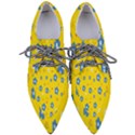 Floral Yellow Pointed Oxford Shoes View1