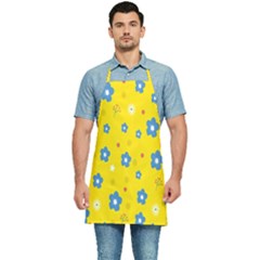 Floral Yellow Kitchen Apron by nate14shop