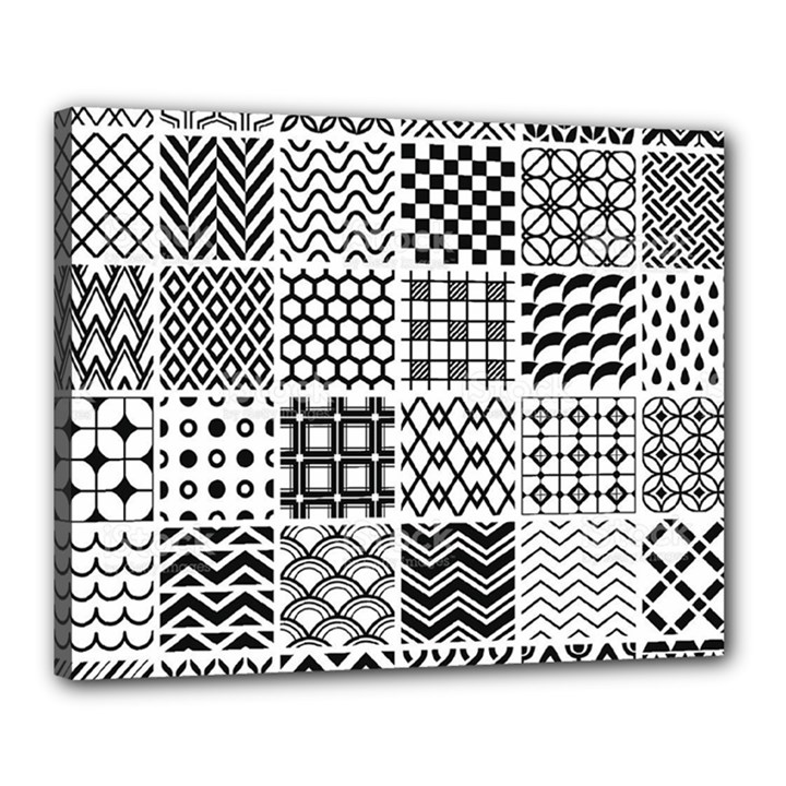 Ilustrasi Pattern Canvas 20  x 16  (Stretched)