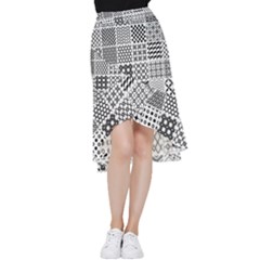 Ilustrasi Pattern Frill Hi Low Chiffon Skirt by nate14shop