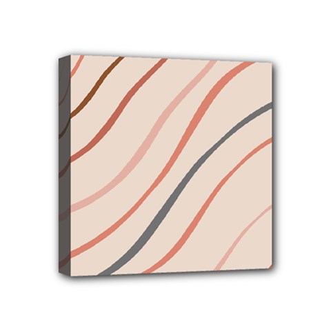 Lines Mini Canvas 4  X 4  (stretched) by nate14shop