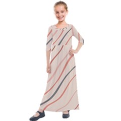 Lines Kids  Quarter Sleeve Maxi Dress by nate14shop