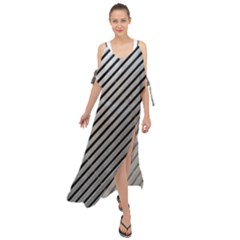 Metallic Maxi Chiffon Cover Up Dress by nate14shop