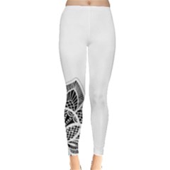 Im Fourth Dimension Black White Leggings 